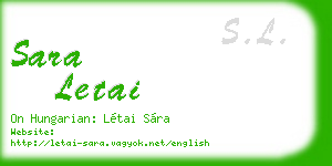 sara letai business card