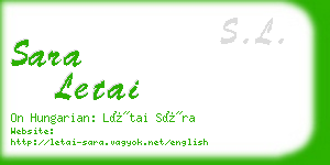 sara letai business card